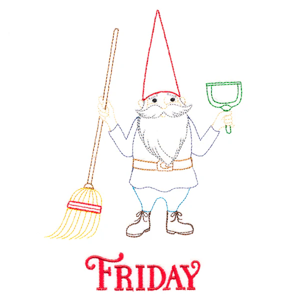 Cleaning Gnome on Friday (Vintage)