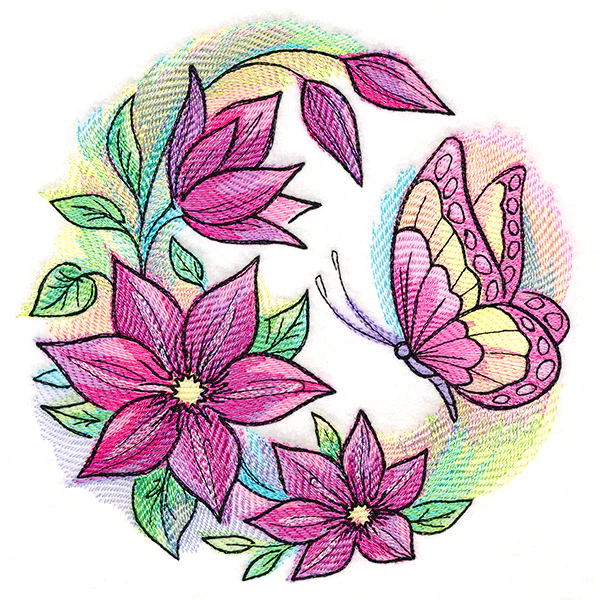 Clematis Blooms Butterfly - Image 2