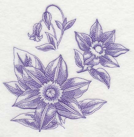Clematis Botanical (Toile) - Image 3