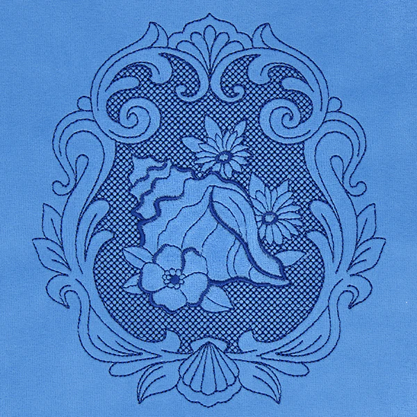 Coastal Shells & Flowers Cameo - Image 2