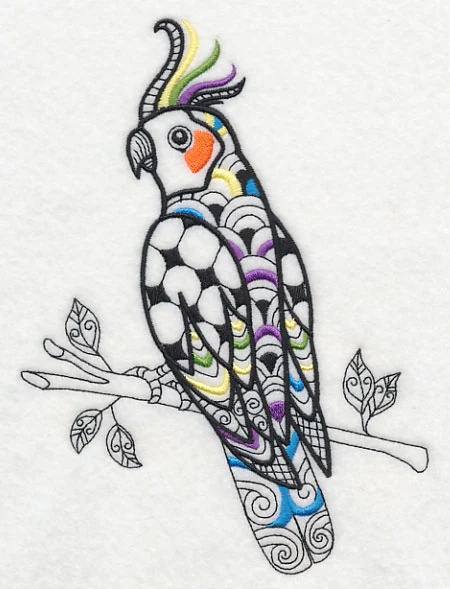 Cockatiel (Blackwork) - Image 2