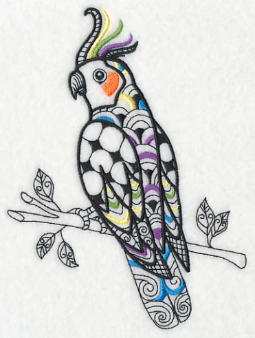 Cockatiel (Blackwork) - Image 3