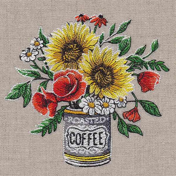 Coffee Can Sunflower Bouquet - Image 3