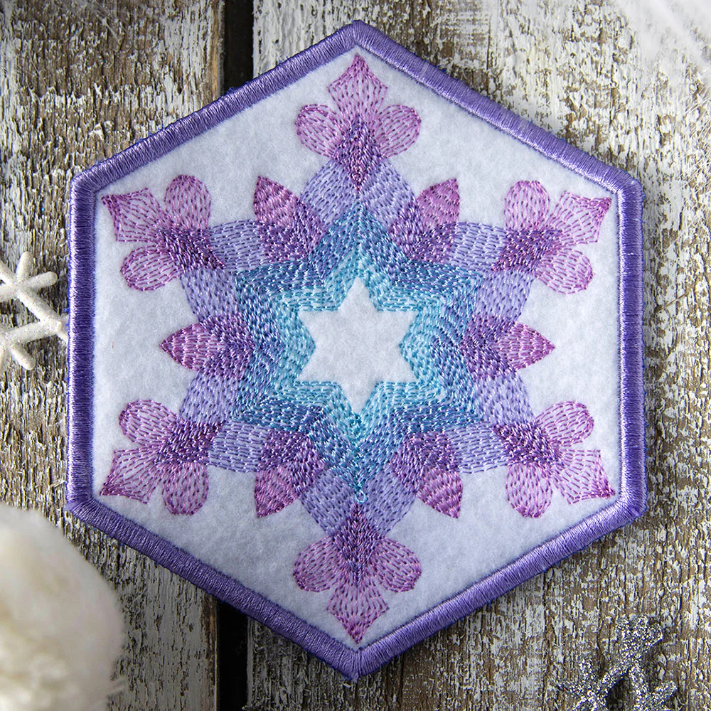 Color Theory Snowflake 2 Coaster (In-the-Hoop) - Image 5