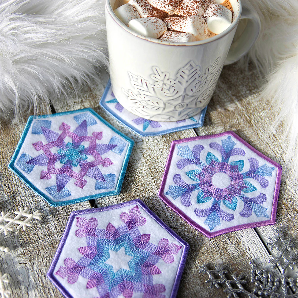 Color Theory Snowflake 3 Coaster (In-the-Hoop) - Image 3