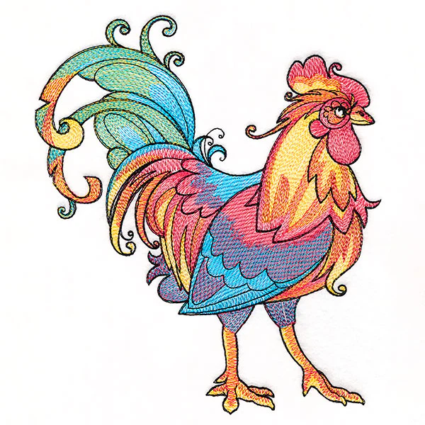 Color Theory Threads Rooster