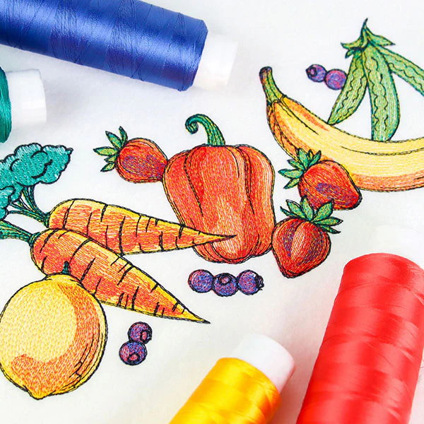 Color Theory Veggie & Fruit Border - Image 2