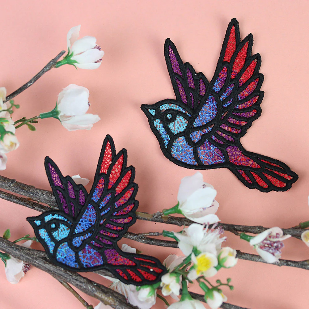 Colorful Bird in Flight 2 (Lace) - Image 2