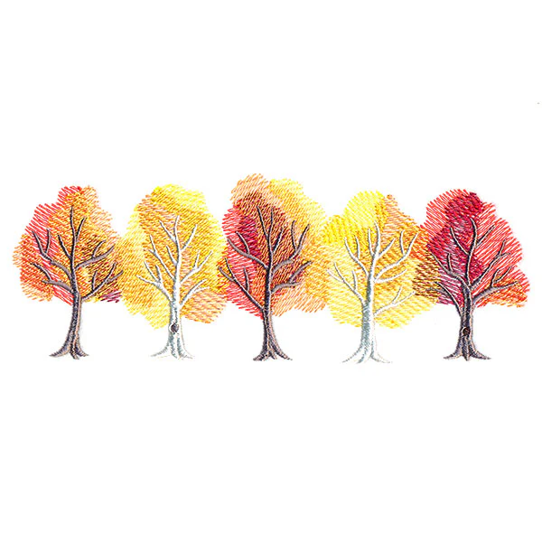 Colors of Autumn Tree Border - Image 4