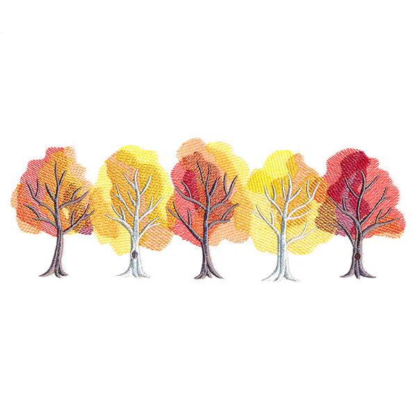 Colors of Autumn Tree Border - Image 5