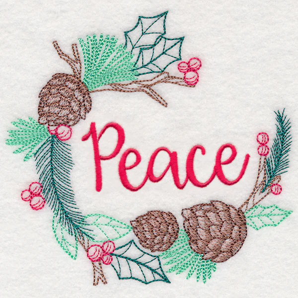 Colors of Christmas Wreath - Peace - Image 4