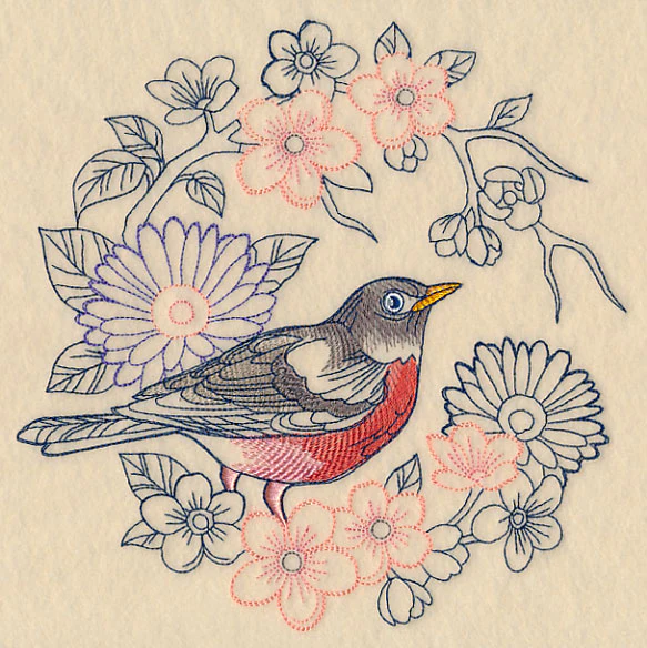 Colors of Spring Robin Wreath
