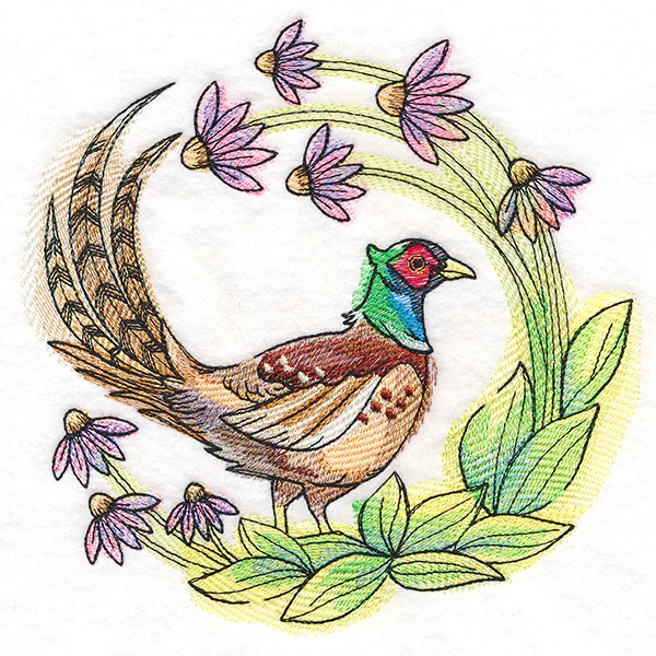Coneflower Blooms Pheasant - Image 18