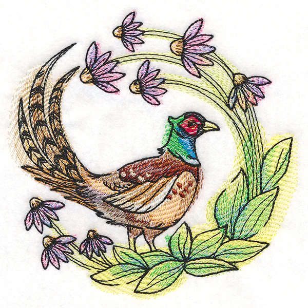 Coneflower Blooms Pheasant - Image 24
