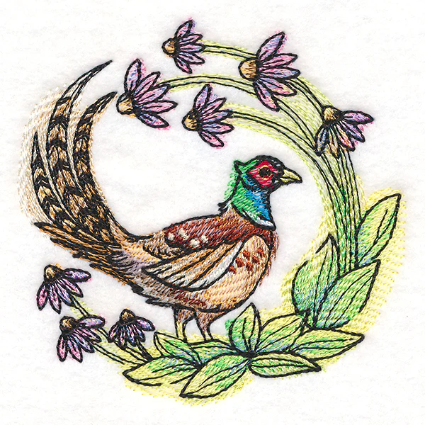 Coneflower Blooms Pheasant - Image 27