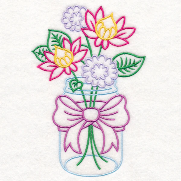 Coneflower Canning Jar (Vintage) - Image 4