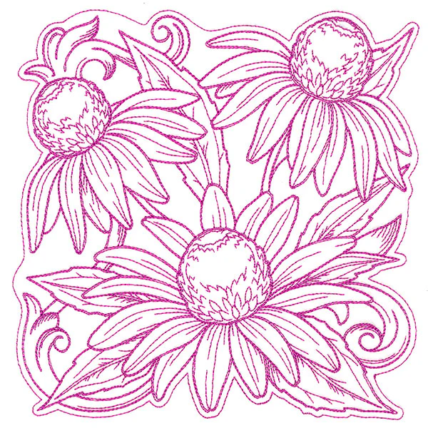 Coneflowers in Autumn Square - Image 2