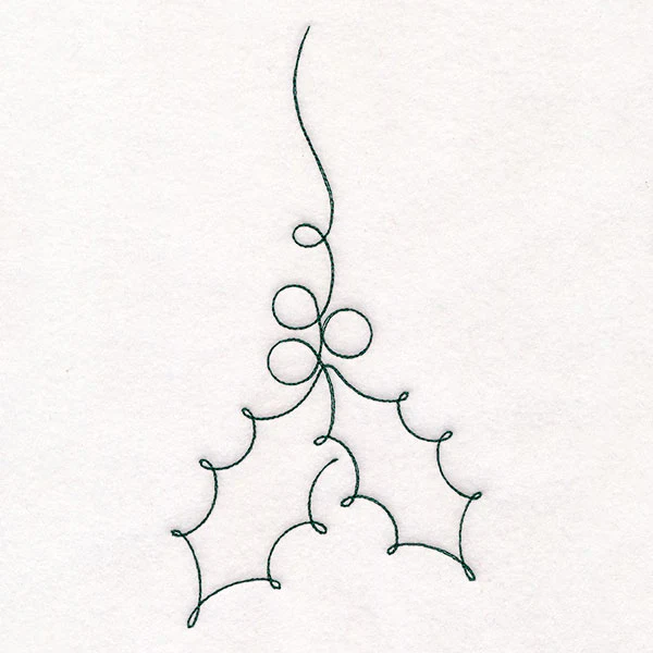 Continuous  Linework Christmas Borders - Holly & Berries - Image 3
