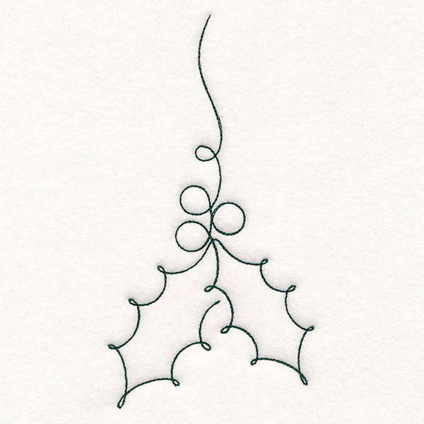 Continuous  Linework Christmas Borders - Holly & Berries - Image 4