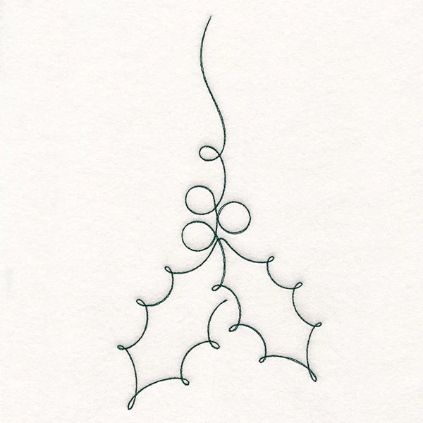 Continuous  Linework Christmas Borders - Holly & Berries - Image 5
