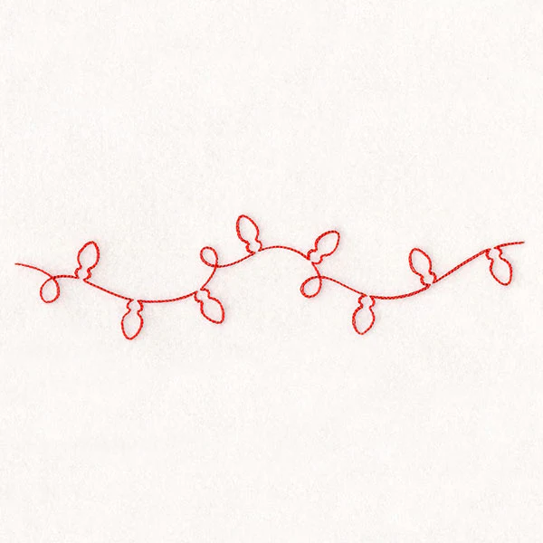 Continuous Linework Christmas Borders - Lights