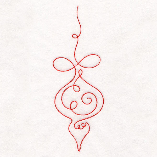Continuous Linework Christmas Borders - Ornament - Image 2