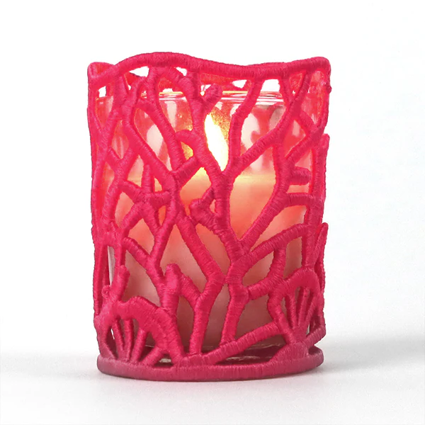 Coral Splash Candle Wrap (Lace) - Image 7