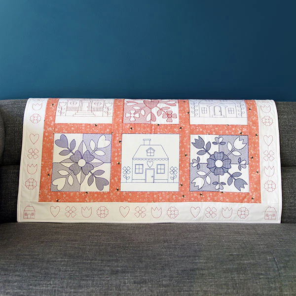 Cottage Nostalgia Quilting - House with Flowers (Double Run) - Image 6