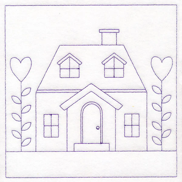Cottage Nostalgia Quilting - House with Hearts (Double Run) - Image 9