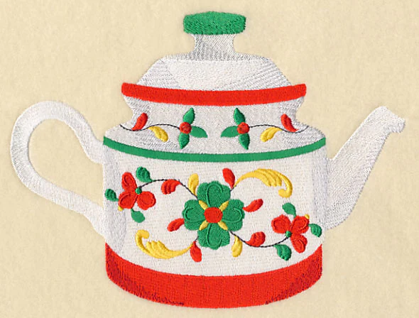 Country Charm Flower Teapot - Image 2
