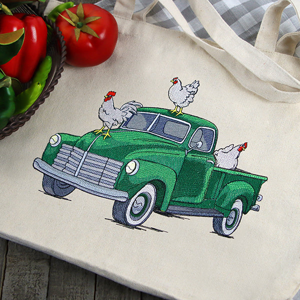 Country Chickens Retro Truck - Image 8