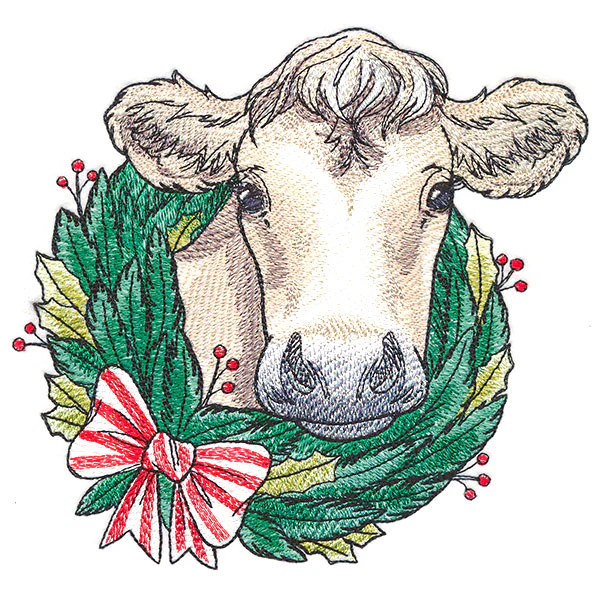 Country Christmas Cow - Image 4