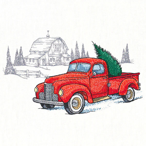 Country Christmas Retro Truck - Image 5