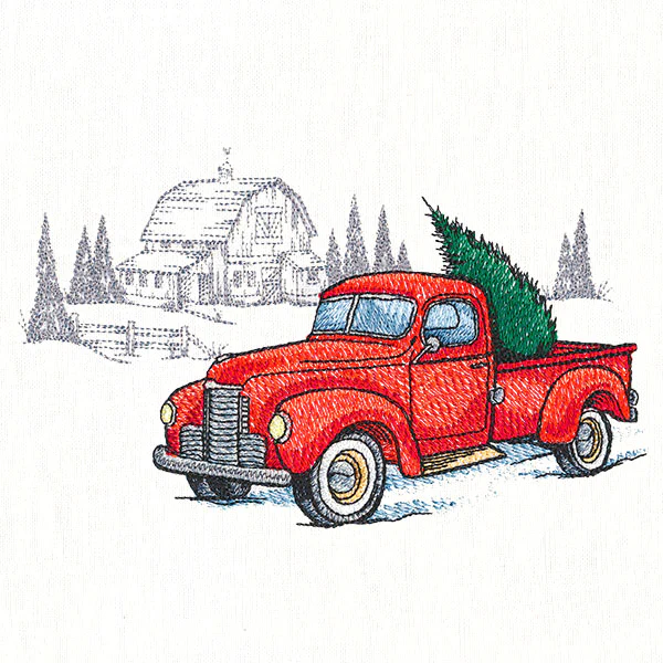 Country Christmas Retro Truck - Image 7