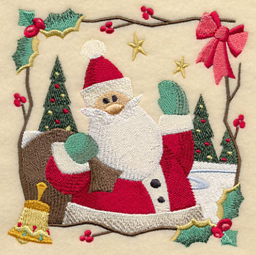 Country Christmas Square - Santa - Image 4