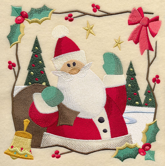 Country Christmas Square - Santa - Image 6