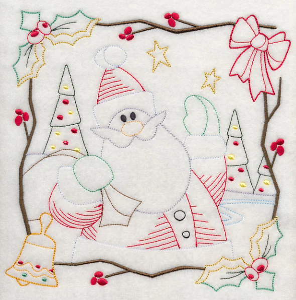 Country Christmas Square - Santa (Vintage) - Image 6