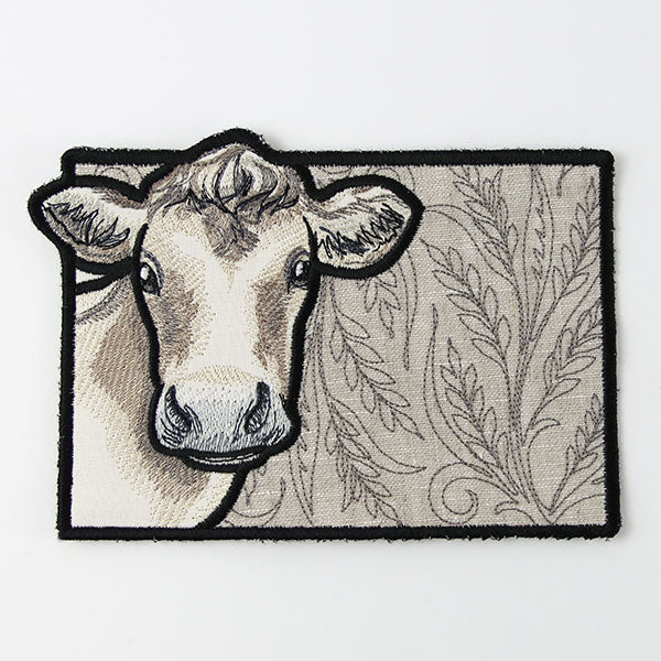 Country Farm Cow Mug Rug (In-the-Hoop) - Image 4
