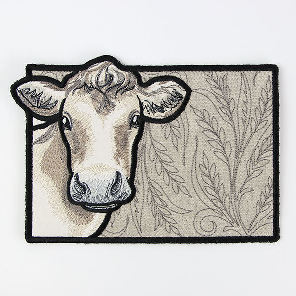 Country Farm Cow Mug Rug (In-the-Hoop) - Image 8