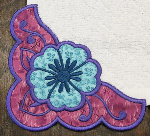 Country Flower Corner - Left (Edgy Applique) - Image 3