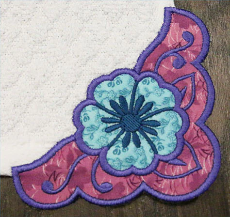 Country Flower Corner - Right (Edgy Applique) - Image 2