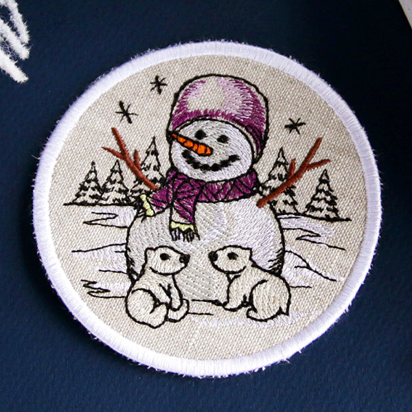 Country Snowman Coaster - Polar Bear Cubs - Image 2