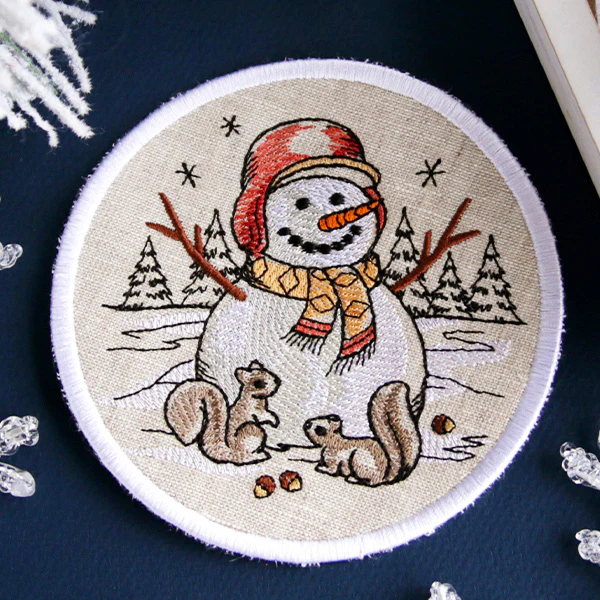 Country Snowman Coaster - Squirrels - Image 5