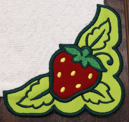 Country Strawberry Corner - Right (Edgy Applique) - Image 3