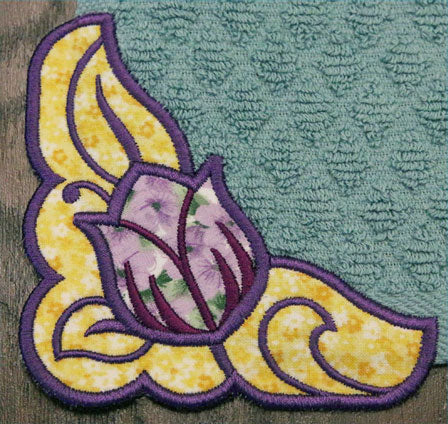 Country Tulip Corner - Left (Edgy Applique) - Image 2