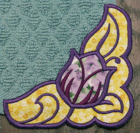 Country Tulip Corner - Right (Edgy Applique) - Image 2