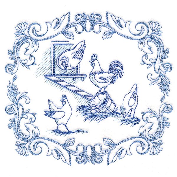 Countryside Farm Scene - Chickens - Image 5