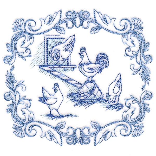 Countryside Farm Scene - Chickens - Image 7