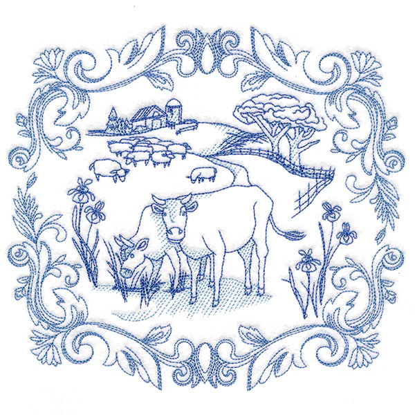 Countryside Farm Scene - Cows - Image 2