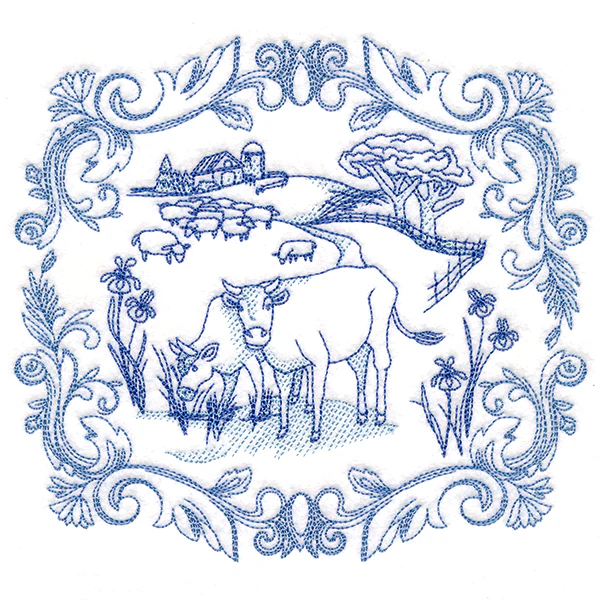 Countryside Farm Scene - Cows - Image 3